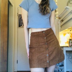 Hollister size 1 button up skirt tan